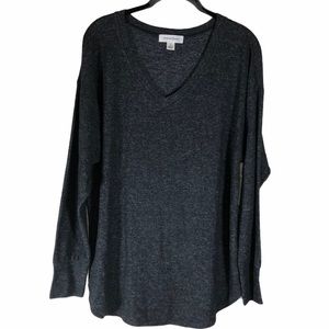 NWT Treasure & Bond Medium Top Shirt Sweater Pullover Gray Marled Lightweight